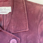 Max Mara UK12 Vintage Suede Leather Jacket