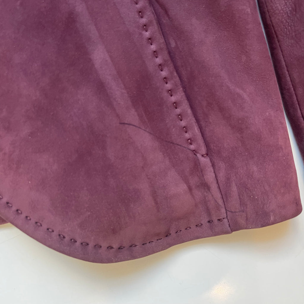 Max Mara UK12 Vintage Suede Leather Jacket