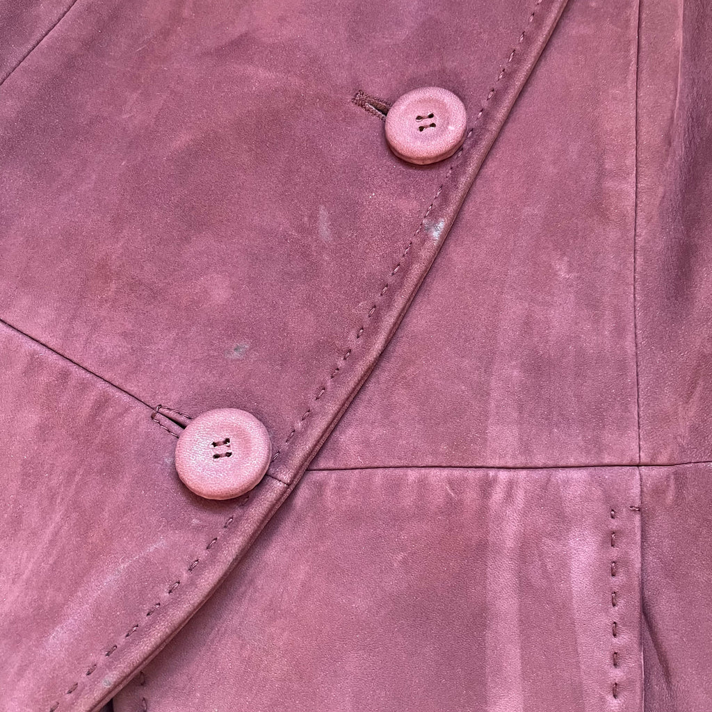 Max Mara UK12 Vintage Suede Leather Jacket