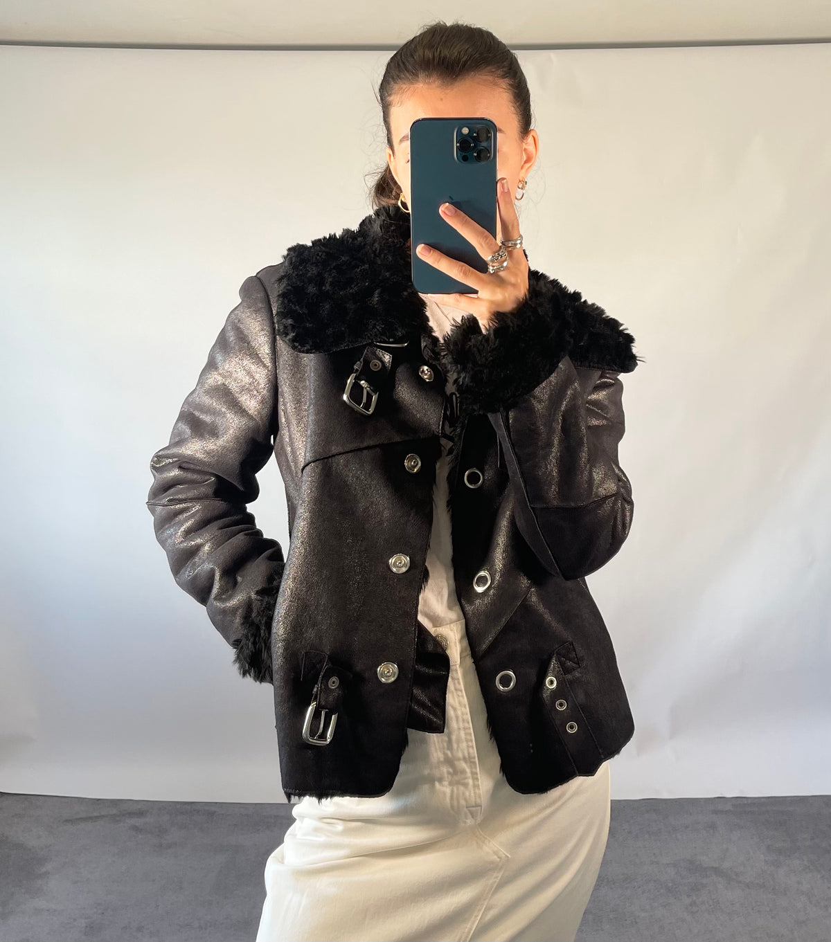 Armani Jeans Vintage Black Jacket UK 14