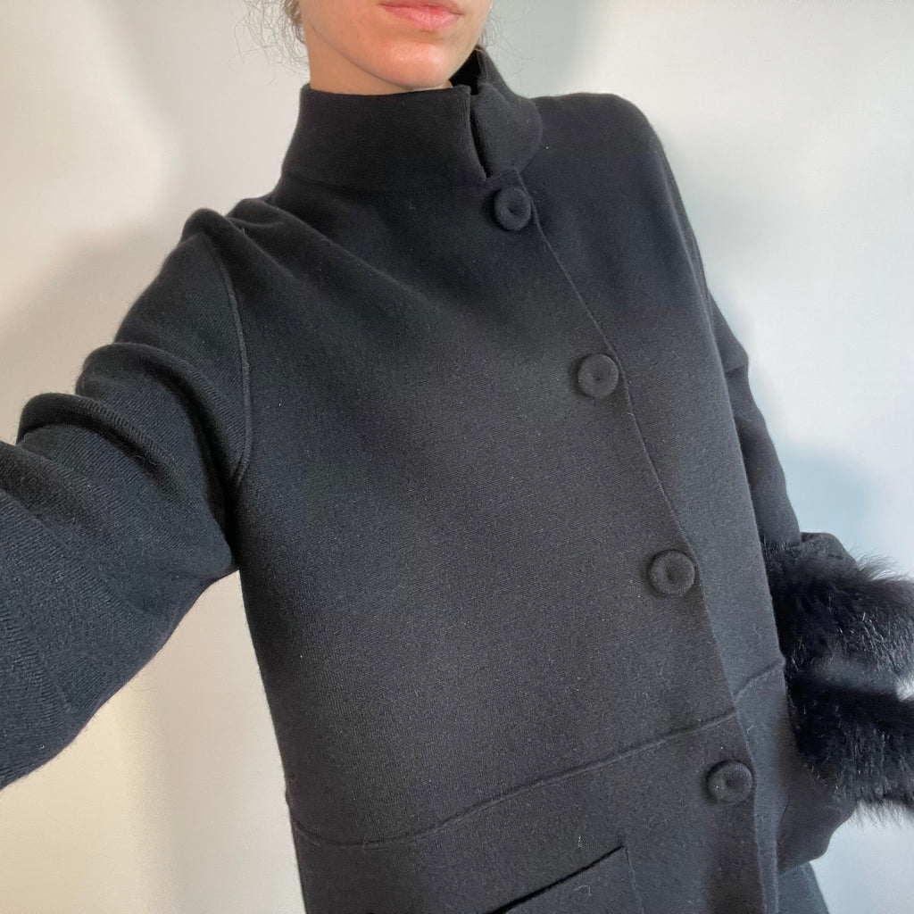 D. Exterior UK XL Cashmere Knitted Jacket