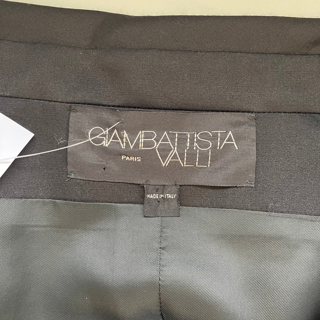 Giambattista Valli Black Wool and Silk Jacket with Bow Front