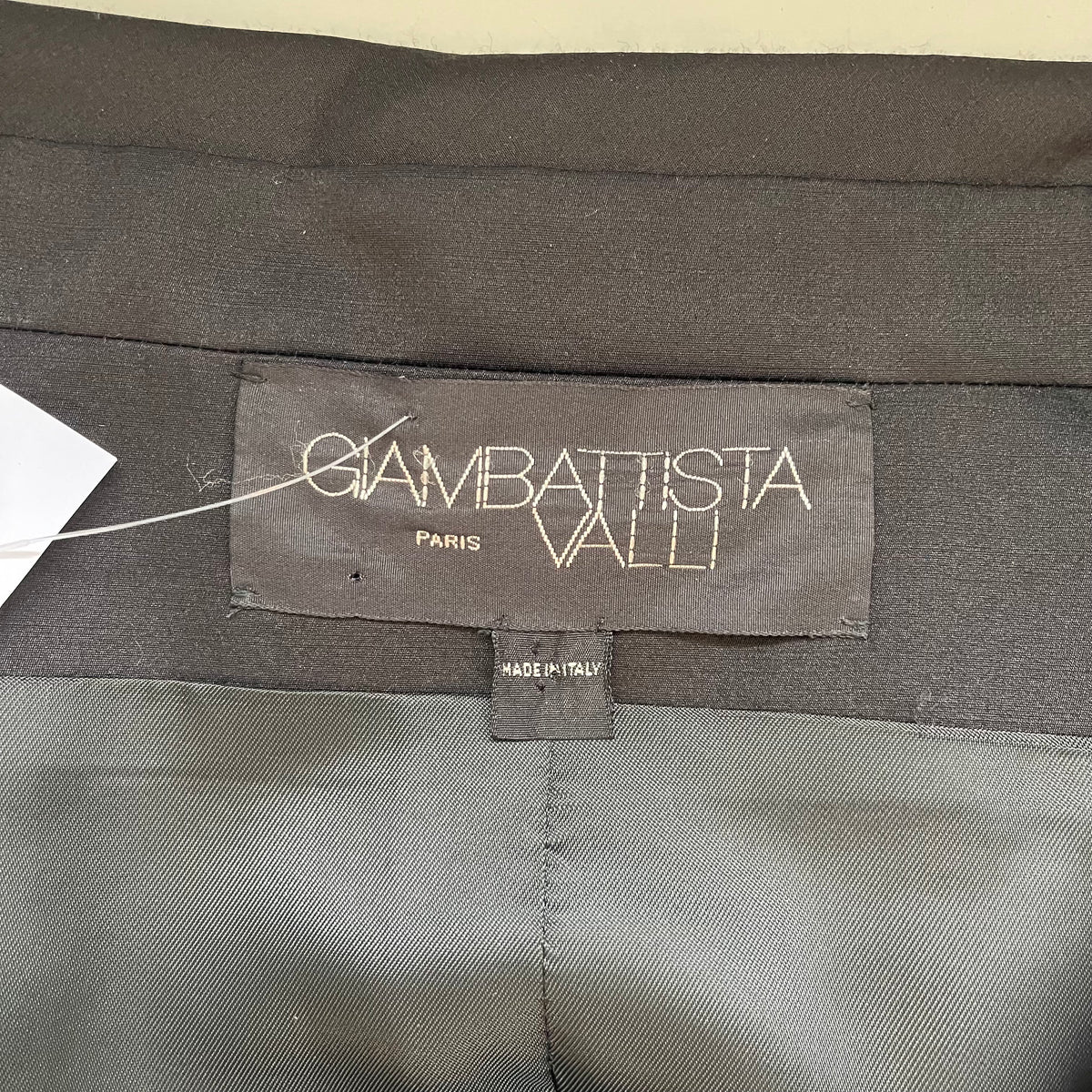Giambattista Valli Black Wool and Silk Jacket with Bow Front