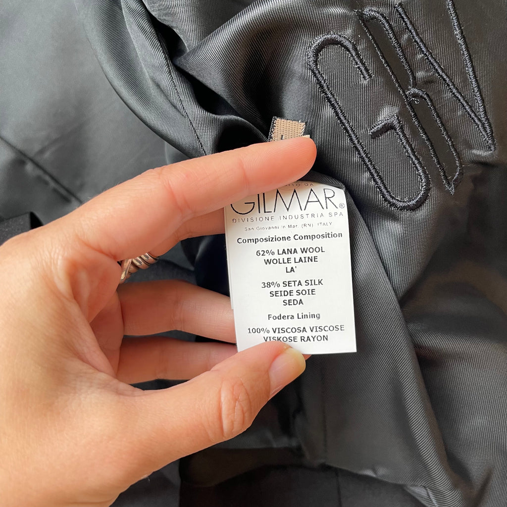 Giambattista Valli Black Wool and Silk Jacket with Bow Front