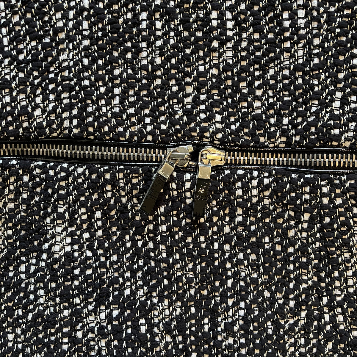 Alexander McQueen Black and White Tweed Pencil Dress