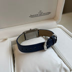 Jaeger-LeCoultre Vintage Reverso Watch Stainless Steel Case Blue Strap