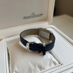 Jaeger-LeCoultre Vintage Reverso Watch Stainless Steel Case Blue Strap
