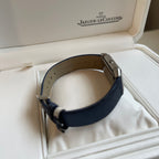 Jaeger-LeCoultre Vintage Reverso Watch Stainless Steel Case Blue Strap
