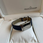Jaeger-LeCoultre Vintage Reverso Watch Stainless Steel Case Blue Strap