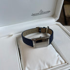 Jaeger-LeCoultre Vintage Reverso Watch Stainless Steel Case Blue Strap