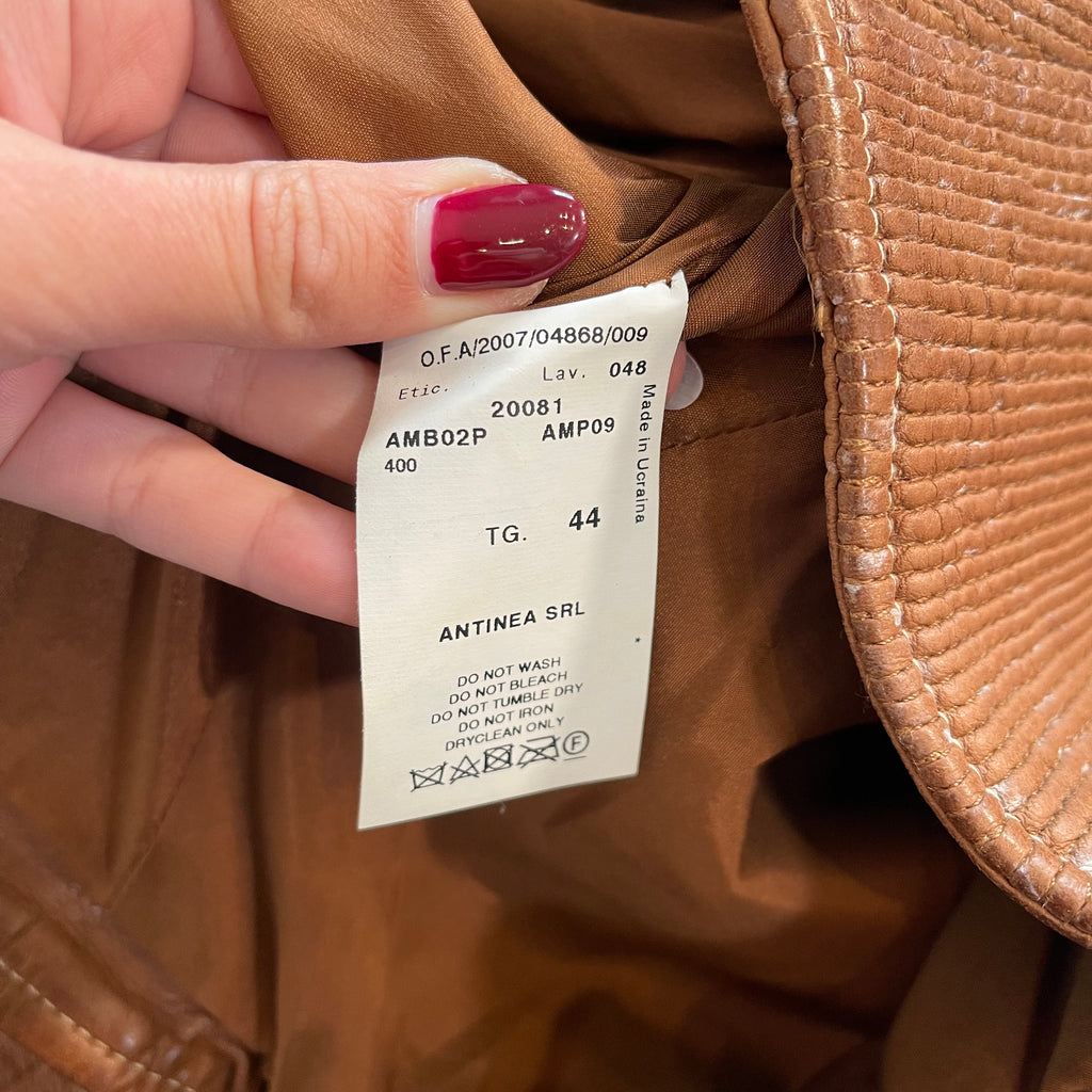 Armani Collezioni IT44 UK12 Jacket Brown Leather