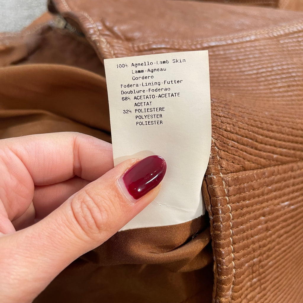 Armani Collezioni IT44 UK12 Jacket Brown Leather