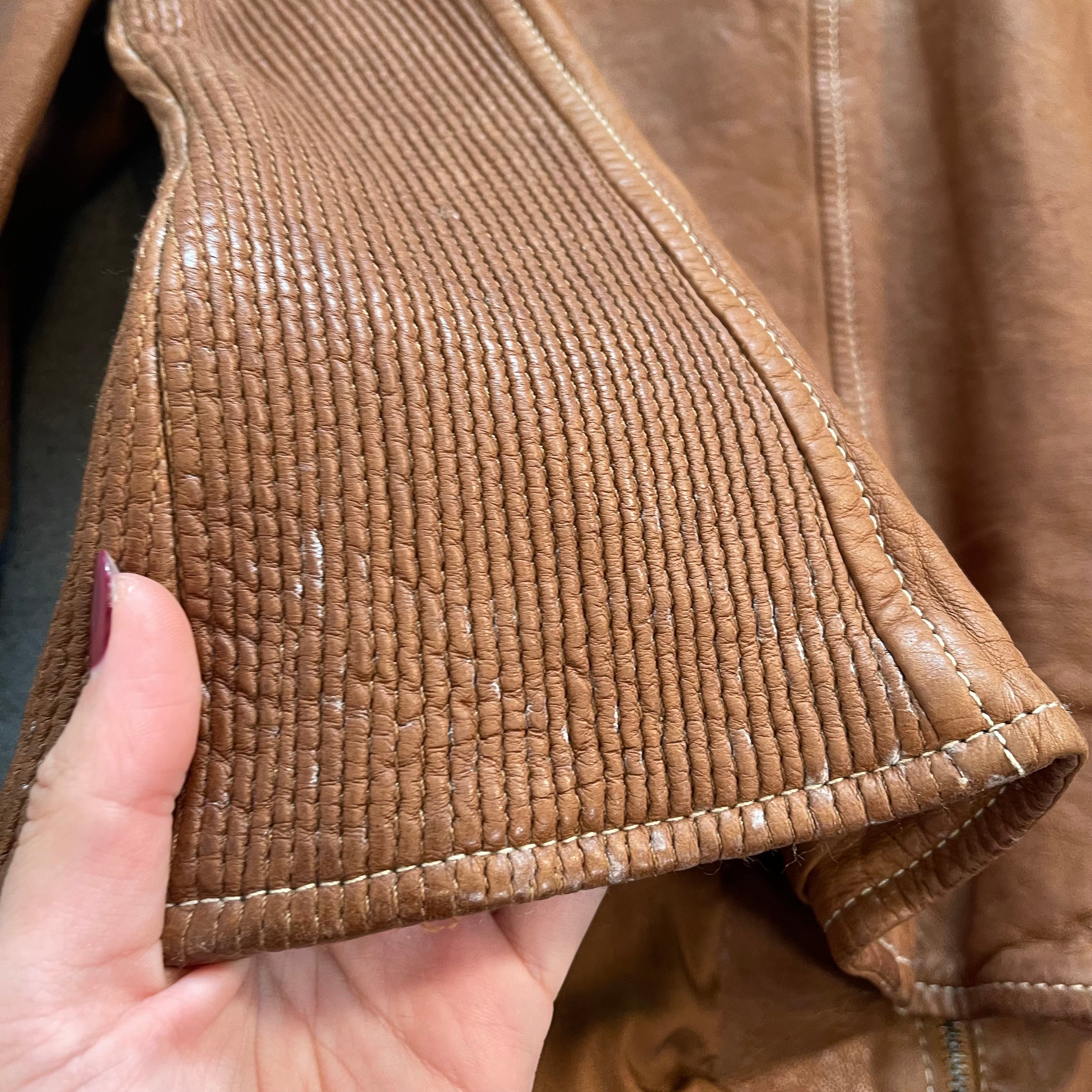 Armani Collezioni IT44 UK12 Jacket Brown Leather