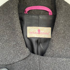 Eredi Pisanò Charcoal Grey Double-Breasted Cropped Jacket