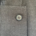 Eredi Pisanò Charcoal Grey Double-Breasted Cropped Jacket