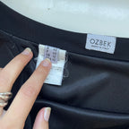 Ozbek Vintage Black Button-Embellished Mini Skirt