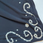 Ozbek Vintage Black Button-Embellished Mini Skirt
