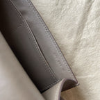 Hermes Geta Bag Étoupe Calfskin Leather ‘H’ Closure Canvas Shoulder Crossbody