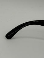 Versace Black Acetate Oval Sunglasses Gold Logo MOD 4361 GB1/87