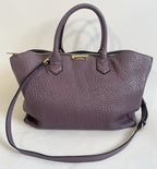 Burberry ‘Dewsbury’ Leather Handbag Grained Leather Cross Body Plum Tote Medium