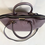 Burberry ‘Dewsbury’ Leather Handbag Grained Leather Cross Body Plum Tote Medium