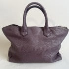 Burberry ‘Dewsbury’ Leather Handbag Grained Leather Cross Body Plum Tote Medium