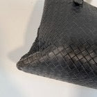 Bottega Veneta Roma Dark Grey Intrecciato Leather Medium Handbag Gold Hardware