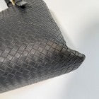 Bottega Veneta Roma Dark Grey Intrecciato Leather Medium Handbag Gold Hardware