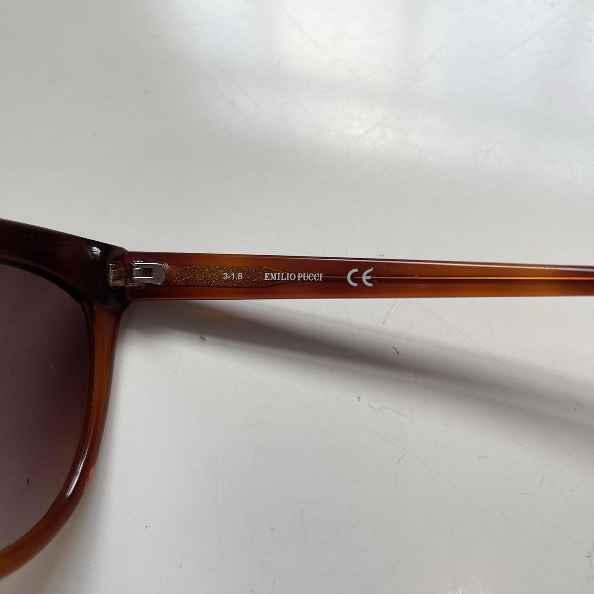 Emilio Pucci EP85 05F Sunglasses Vintage Brown Black Cat Eye 54-19-140