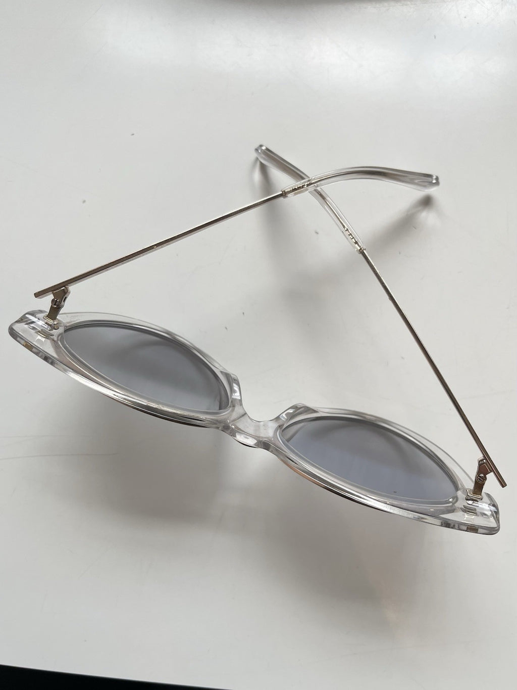 Emilio Pucci EP108 27X Cat Eye Sunglasses Clear Rose Gold Grey Gradient + Case