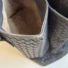 Bottega Veneta Roma Dark Grey Intrecciato Leather Medium Handbag Gold Hardware