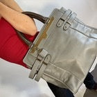 Chloe ‘Shelby’ Bag Grey Leather Tote Gold Hardware Medium Matte Y2K Handbag