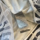 Natasha Zinko Dress UK S White Navy Stripe Jersey Mini Puffed Ruffle Lining