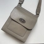 Mulberry ‘Antony’ Bag taupe small classic grain leather crossbody satchel 00s