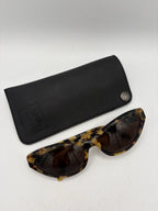 Alain Mikli Vintage 80s Cat Eye Sunglasses Brown Tortoiseshell Classic With Case