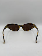 Alain Mikli Vintage 80s Cat Eye Sunglasses Brown Tortoiseshell Classic With Case