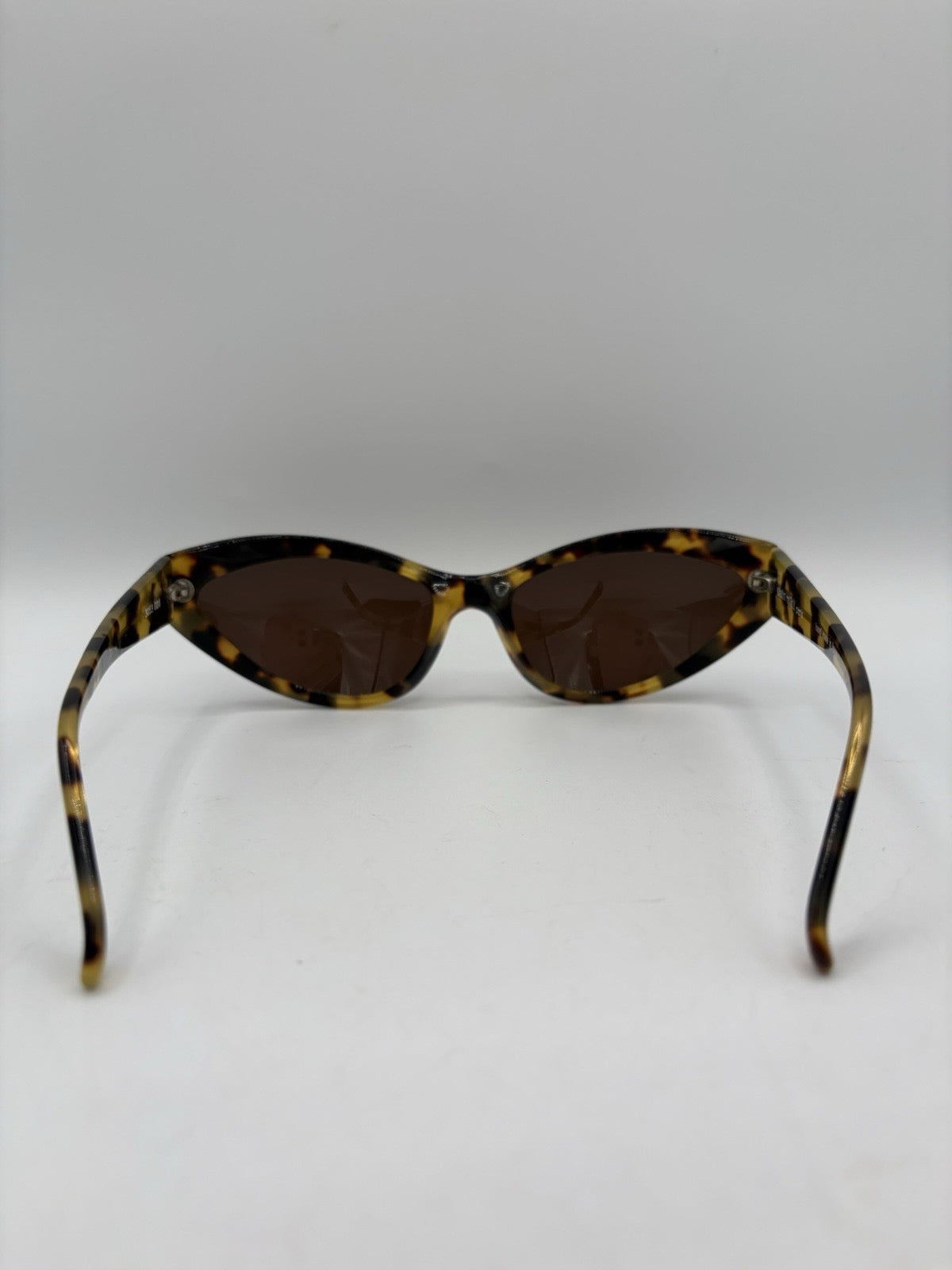 Alain Mikli Vintage 80s Cat Eye Sunglasses Brown Tortoiseshell Classic With Case