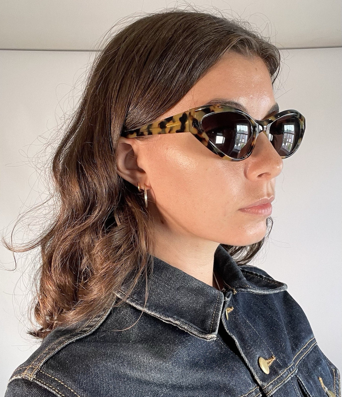 Alain Mikli Vintage 80s Cat Eye Sunglasses Brown Tortoiseshell Classic With Case