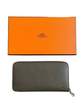 Hermès Wallet ‘Silk’In Classique’ Long Zip Grey Taupe Epsom Calfskin Embossed