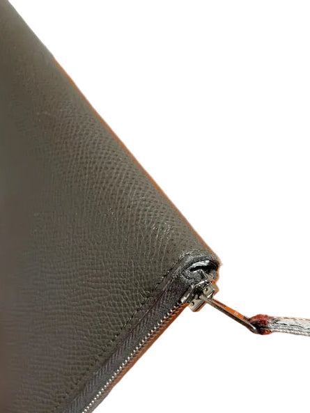 Hermès Wallet ‘Silk’In Classique’ Long Zip Grey Taupe Epsom Calfskin Embossed