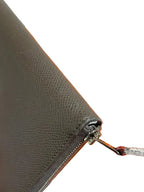 Hermès Wallet ‘Silk’In Classique’ Long Zip Grey Taupe Epsom Calfskin Embossed