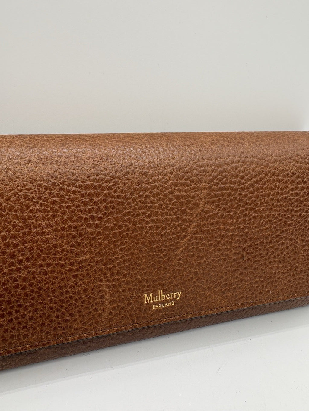 Mulberry ‘Continental Wallet’ Oak Classic Grain Small Foil Embossed Classic