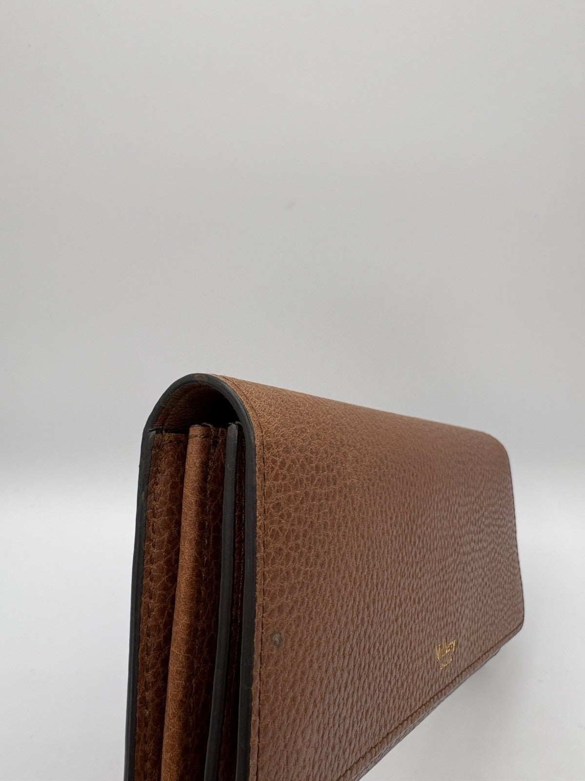 Mulberry ‘Continental Wallet’ Oak Classic Grain Small Foil Embossed Classic