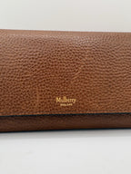 Mulberry ‘Continental Wallet’ Oak Classic Grain Small Foil Embossed Classic