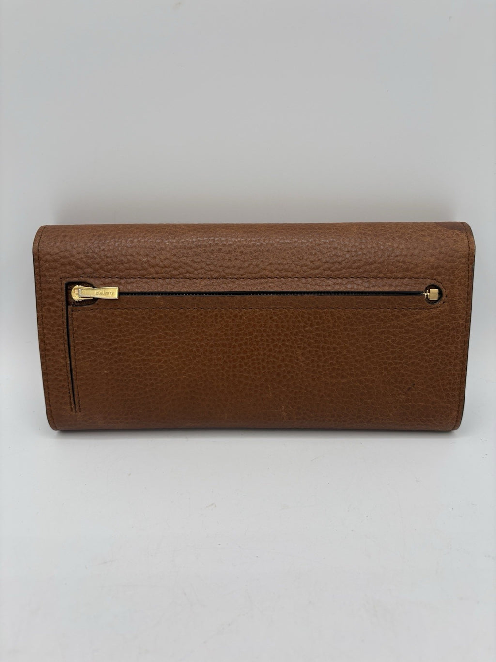 Mulberry ‘Continental Wallet’ Oak Classic Grain Small Foil Embossed Classic