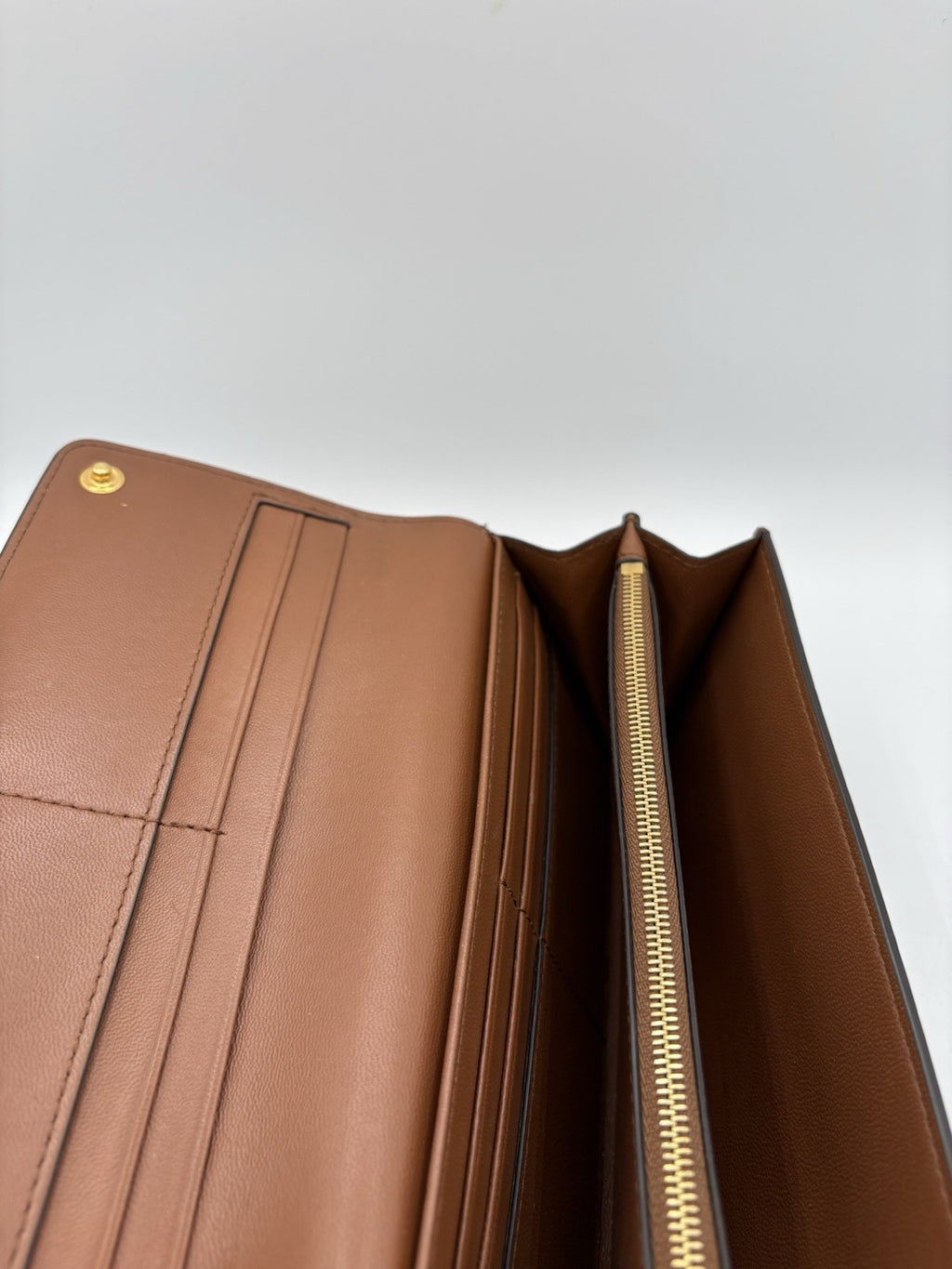 Mulberry ‘Continental Wallet’ Oak Classic Grain Small Foil Embossed Classic