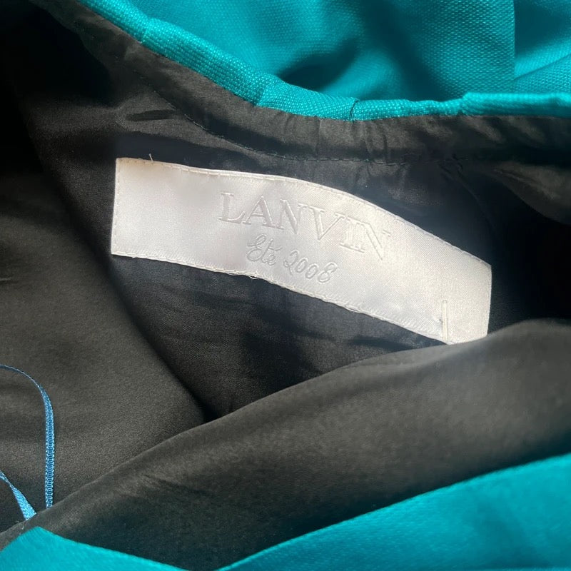 Lanvin by Alber Elbaz Teal Ruffle Open-Back Dress, Summer 2008