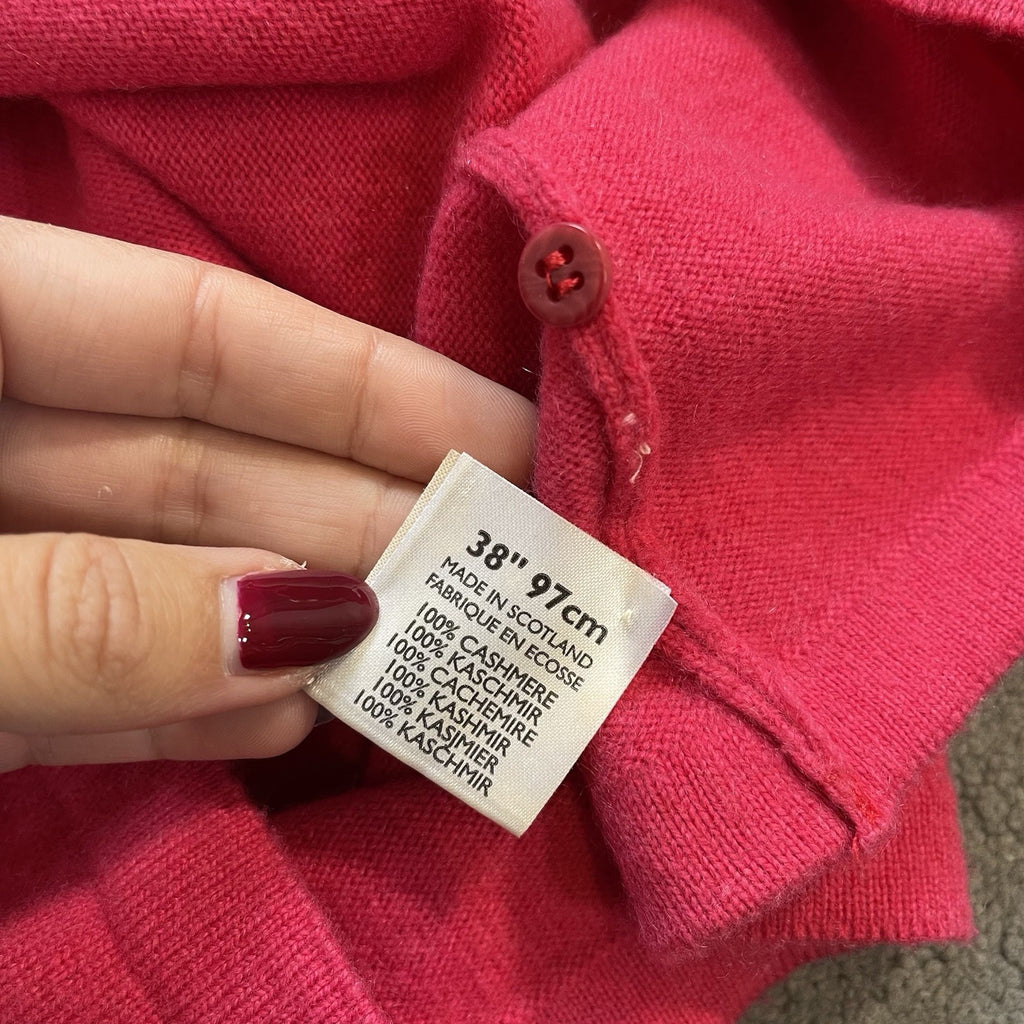 Johnstons Pink Cashmere Jumper UK S