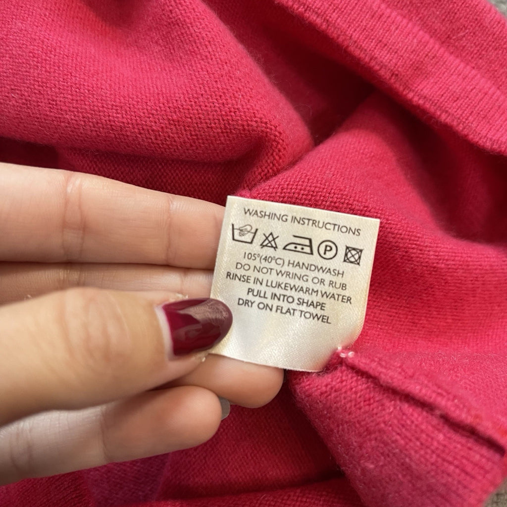 Johnstons Pink Cashmere Jumper UK S