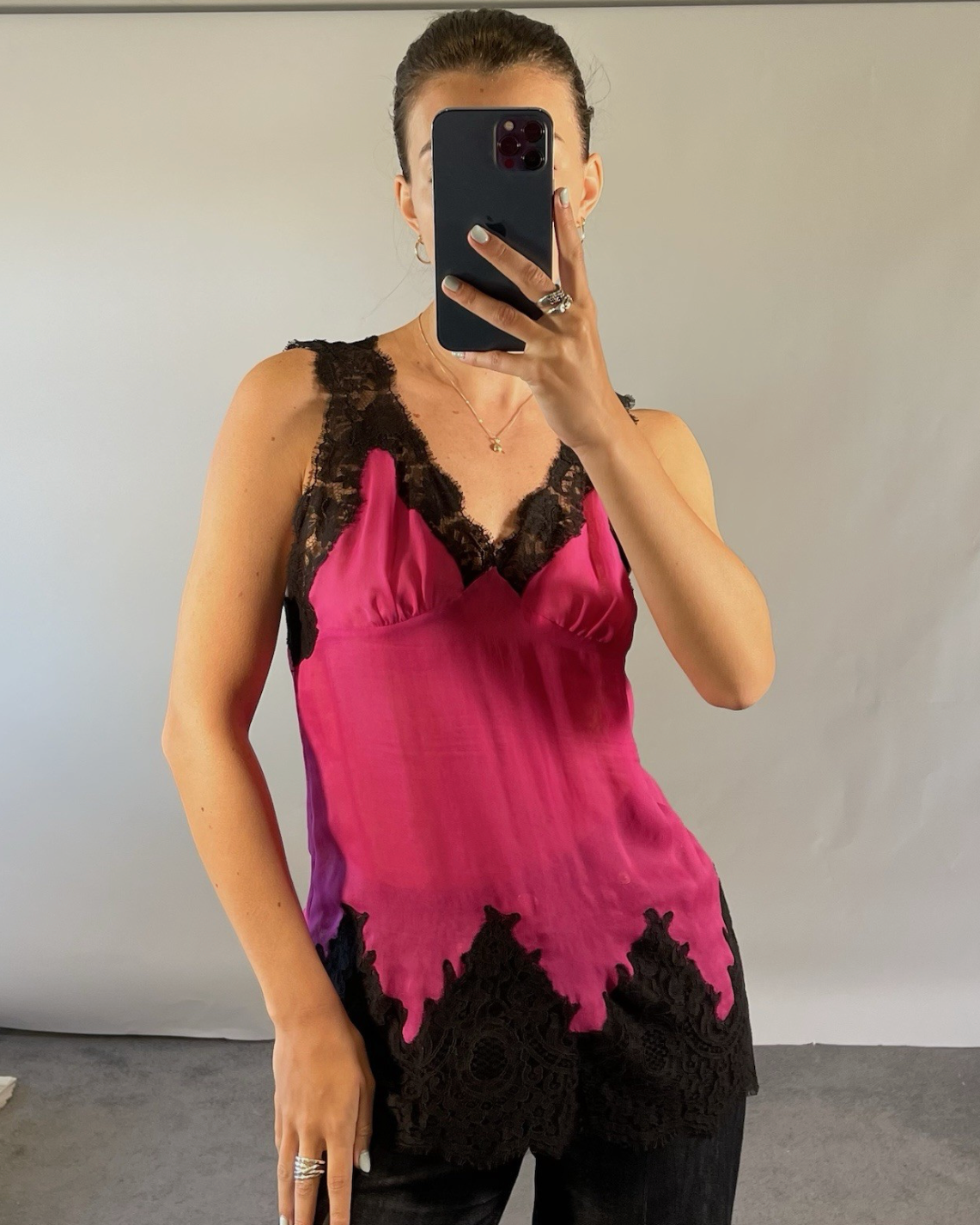 Dolce & Gabbana Silk Blend Pink Blouse UK M